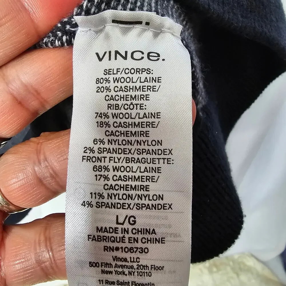 Vince Men's Birdseye Wool & Cashmere Henley Sweater size Large - Picture 8 of 9